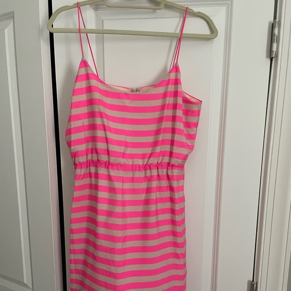 J. Crew Dresses & Skirts - J. Crew favorite! Neon stripe spaghetti strap dress